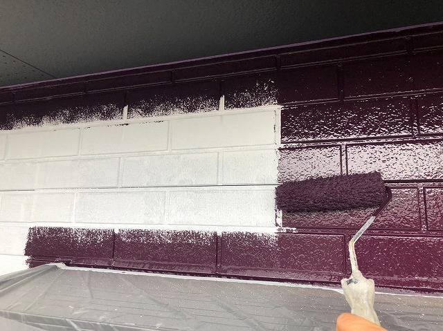 外壁塗装紫の外壁